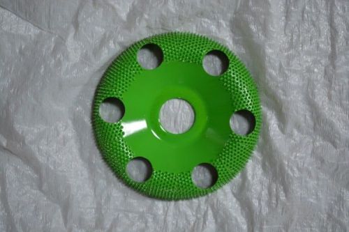 Saburr-Tooth 4” DONUT WHEELS (Round Face) W/Holes DW490H 7/8 Bore Green Coarse