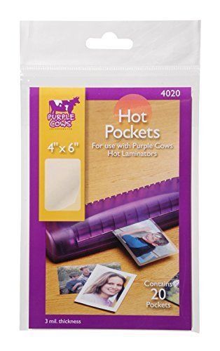 PURPLE COWS Darice 20 Piece Hot Pockets, 4 by 6&#034;