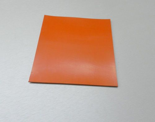 SILICONE RUBBER SHEET HIGH TEMP SOLID RED/ORANGE COMMERCIAL GRADE 4&#034; x 4&#034; x 1/8&#034;