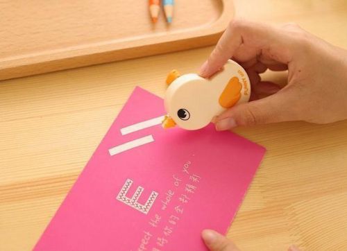 1PC Cute Cartoon Duck Penguin Stationery Correction Tape Belt &lt;Random&gt;