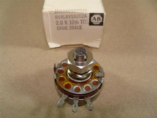 NEW ALLEN BRADLEY JA1L040S202UC TYPE J 2.0K OHM POTENTIOMETER POT TRIMMER 10%TOL