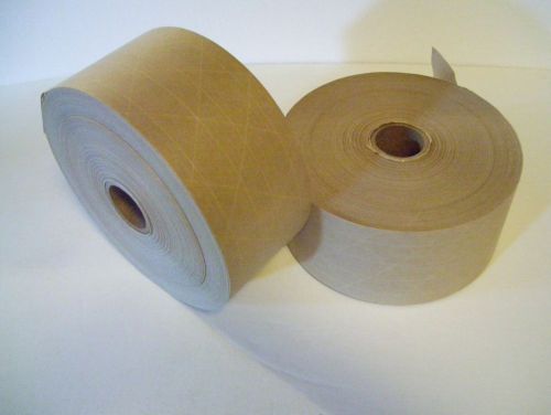 2 Rolls  2-3/4&#039;&#039;X 450 FT Reinforced Gummed Kraft Paper Tape