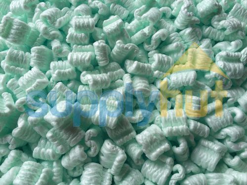 Packing peanuts shipping anti static loose fill 60 gallons 8 cubic feet green for sale