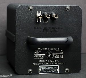 GR General Radio (IET Labs) 1482-B Standard Inductor 100 µH 1482B