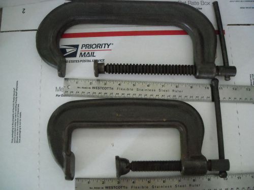 WILTON- 808 &amp; WILLIAMS -106 -C-CLAMPS -8&#034;&amp; 6&#034; CAP.-GD. USED COND.-U.S.A.-WELDERS