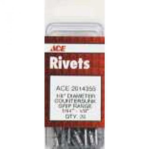 25Ct 1/8&#034; Aluminum Rivets Ace Pop Rivets CAA42 082901016106