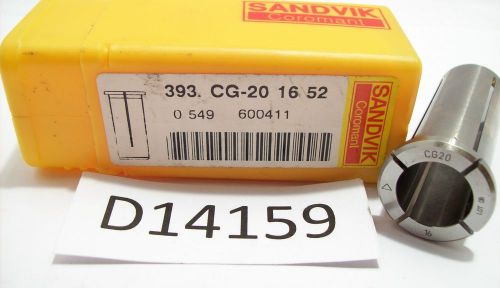 NEW SANDVIK 393. CG-20 16 52 ROTATING HOLDER STRAIGHT COLLET HYDRO GRIP D14159