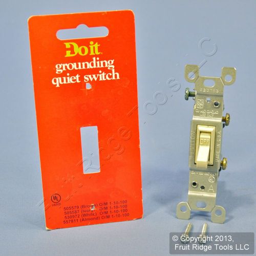 Do It Best Ivory ON/OFF Framed Toggle Light Switch Single Pole 15A 120V 505587