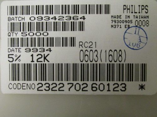 35000 pcs philips 2322 702 60123  resistors for sale