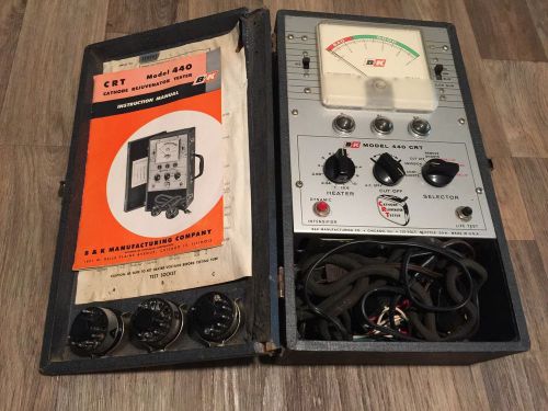 B&amp;K Manufacturing Cathode Rejuvenator Tester CRT 440 in Case w. Manual