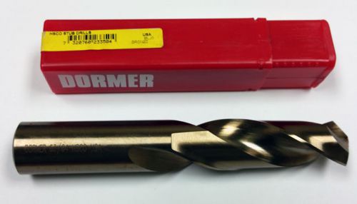 63/64&#034; COBALT S.M. LENGTH DRILL, 4&#034; LOF, 6&#034; OAL, DORMER 233504 A232