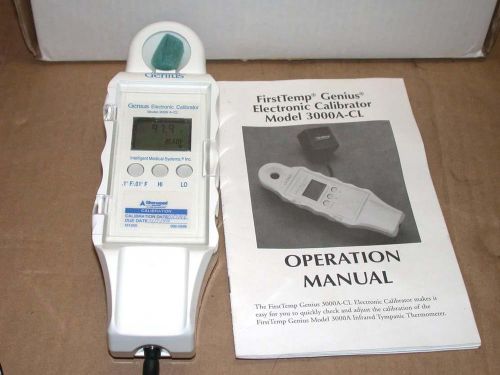 FirstTemp Genius Electronic Calibrator model 3000A-CL w/ manual &amp; case Free ship