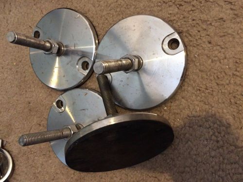 Machine base leg foot plates, stainless, adjustable nice!! for sale