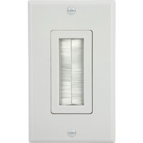 GE 87697 Single Brush Single Gang Wall Plate - White