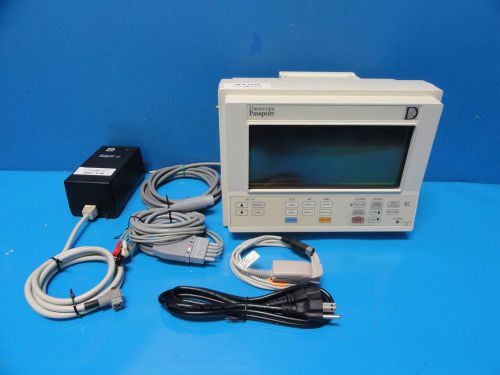 DATASCOPE PASSPORT EL (SpO2 EKG NBP IBP) BEDSIDE PATIENT MONITOR W/ LEADS (7425)