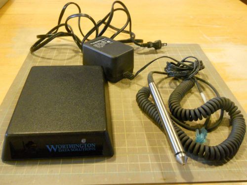 Worthington Data Systems Barcode Scanner Data Reader Model R11/12 Pen &amp; P/S