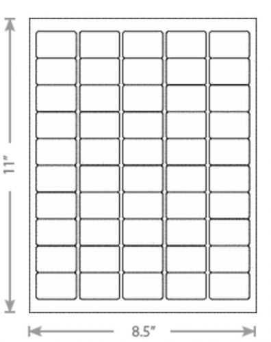 5 Sheets White Laser Inkjet 1.5x1 UPC Bar Code Barcode Labels 50-Up