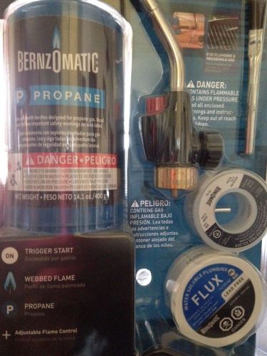 Bernozomatic Trigger Electric Plumbing Torch Kit with 14.1 oz Propane