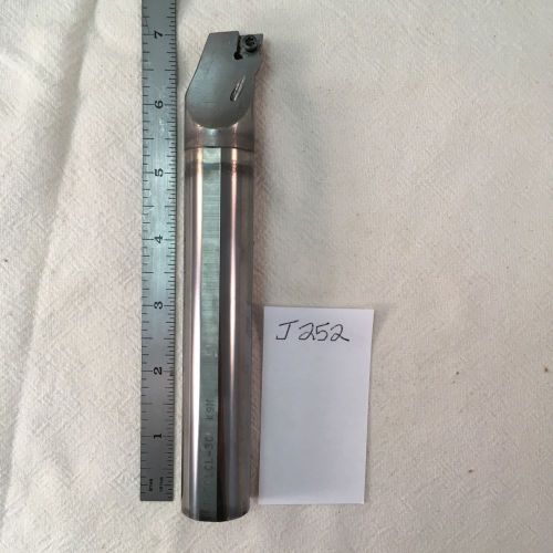 1&#034; sh. sandvik carbide boring bar takes ccmt 32.5 insert 6-7/8&#034; oal w/ cool j252 for sale