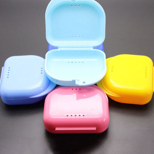 10 Pcs Dental Retainer Orthodontic Mouthguard Denture Storage Cases Box