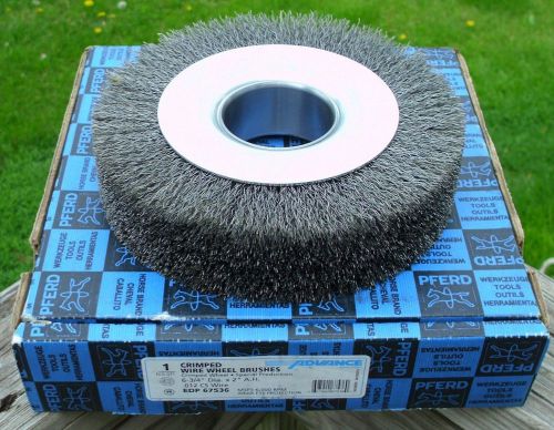 Crimped Wire Wheel Brush 6 3/4&#034; Dia 2&#034; Arbor Hole 0.012 CS Wire EDP 67536 NEW