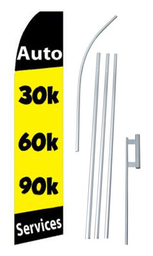 30k 60k 90k Flag Swooper Feather Sign Banner 15ft Kit made in USA