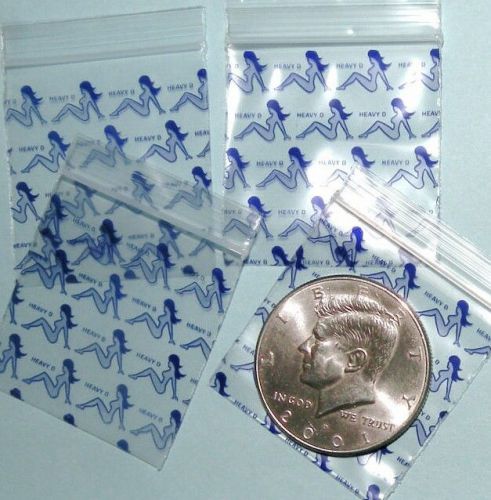 100 Heavy D Naked Lady  baggies 1.5 x 1.5&#034;  mini ziplock bags  Apple 1515