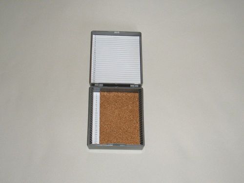 Microscope Slides Box Slide Storage Holds 25 Slides Grey