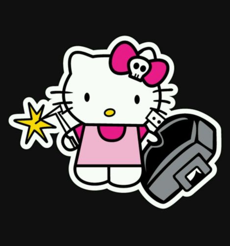 ( 3 ) Hello Kitty Welder Stickers.