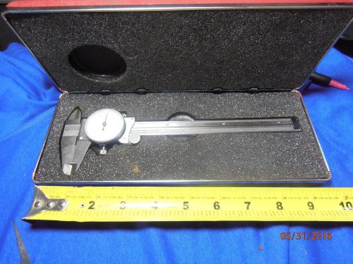 Starrett no 120 dial caliper depth gage 6&#034; machinist tool w/ case for sale