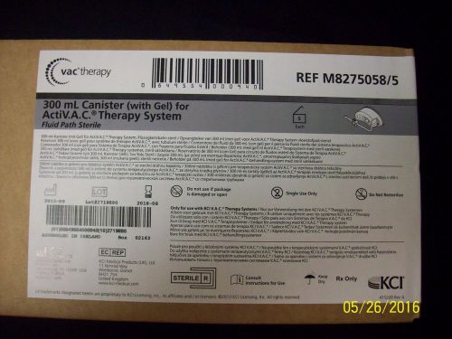 I have a box of 5 KCI 300mL Canisters (with Gel) For KCI Wound Vac ActiV.A.C.