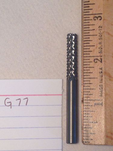 1 NEW 1/4&#034; (.250) SHANK CARBIDE BURRS. DOUBLE CUT. END CUT USA MADE {G77}