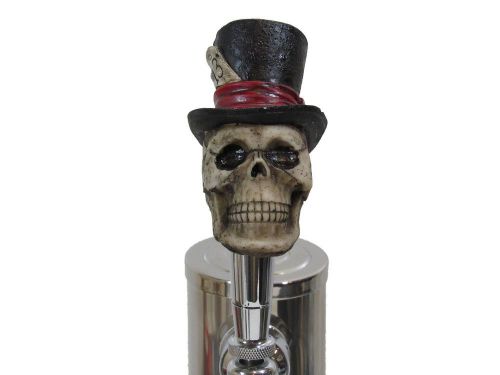 Lucky 13 Top Hat Skull Head Biker Tap Handle Beer Sports Bar Brew Keg Party Ale