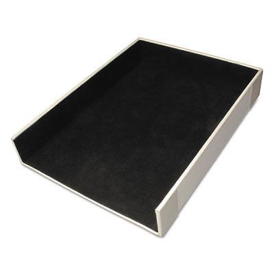 Architect Line Letter Tray, White/Silver, Sold as 1 Each