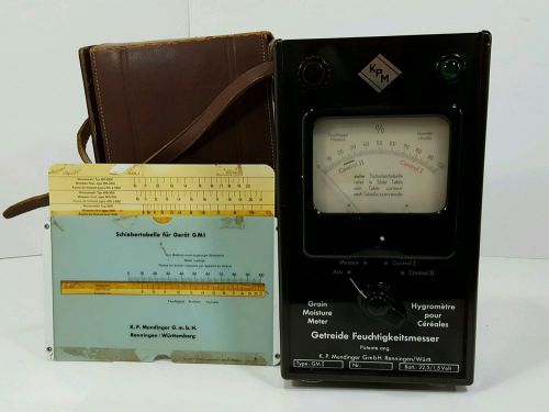 Kpm wood timber moisture meter tester 22.5v leather case made in germany tested for sale