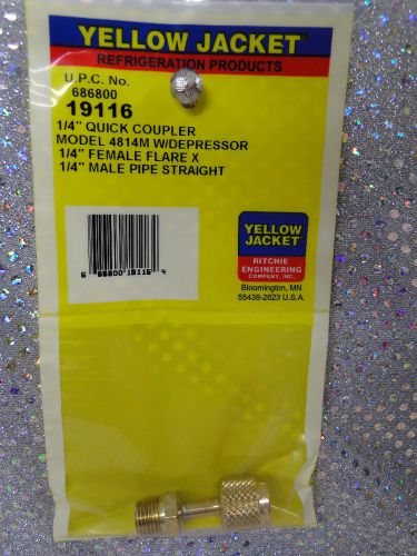 YELLOW JACKET, RITCHIE, Quick Coupler, PART# 19116, 1/4&#034;NPTM X 1/4 FMF