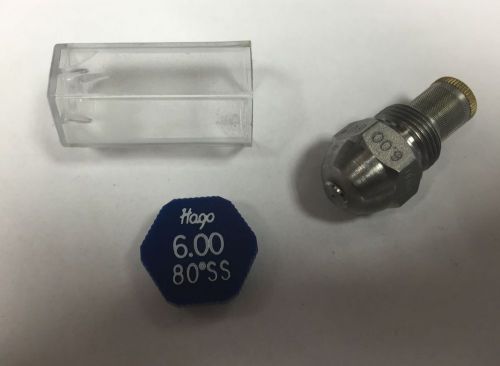 HAGO 6.00 GPH 80 DEGREE SS SEMI SOLID NOZZLE (60080SS, 23900, 030G2332)