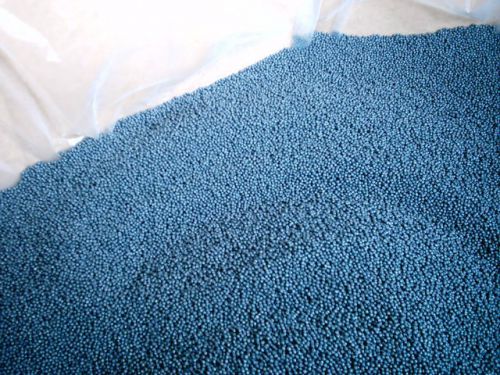 Grey plastic pellet color concentrate