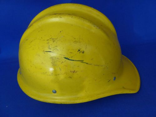 Vintage E.D. Bullard Hardhat Hard Boiled Fiberglass w/ Suspension Yellow 502 503