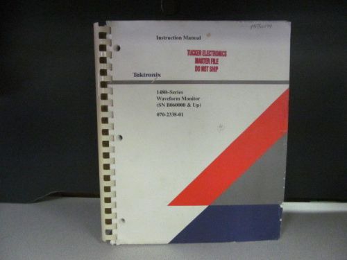 Tektronix 1480-Series Waveform Monitor (B060000 &amp; UP)  Inst Manual/Schematics