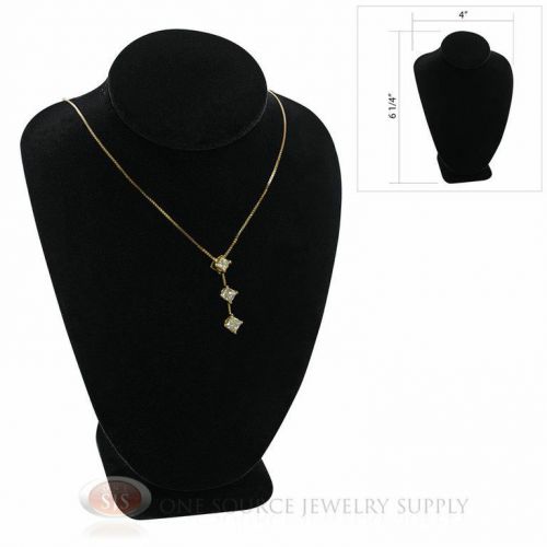 6 1/4&#034; pendant necklace black velvet neck form jewelry presentation display for sale