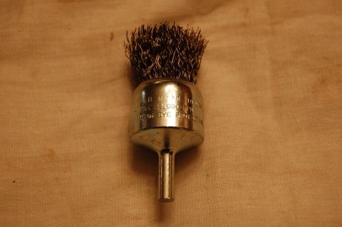 Weiler 1-1/8&#034; Crimped Wire Brush 1/4&#034; Shaft 22,000 RPM&#039;s USA