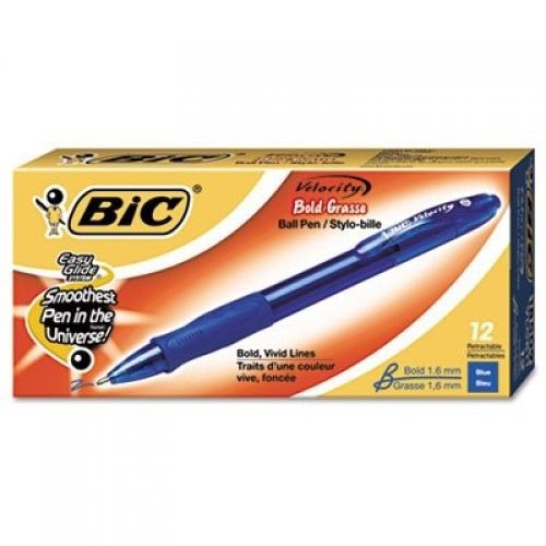 Bic america bic vlgb11be, velocity ballpoint retractable pen, 1.6mm, blue ink, for sale