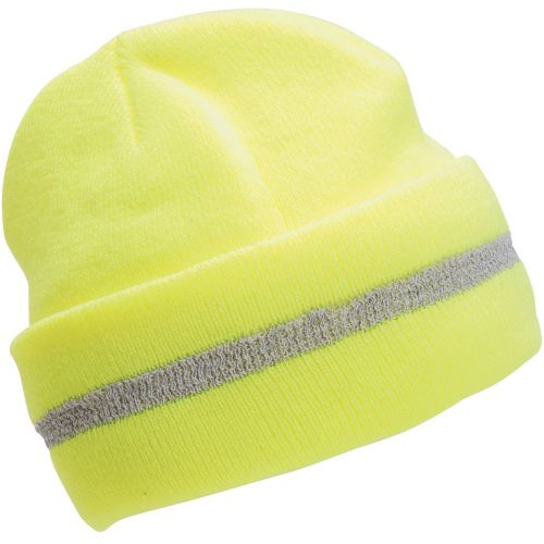 ERB HI VIZ LIME KNIT CAP BEANIE SAFETY LIME