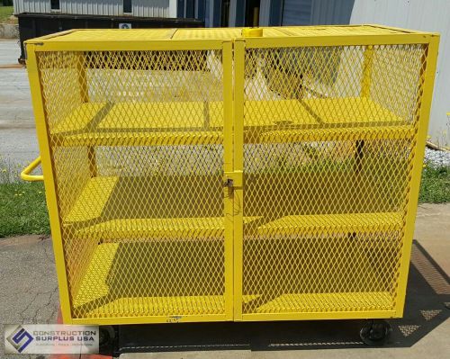 2 Door Mesh Cabinet with Wheels