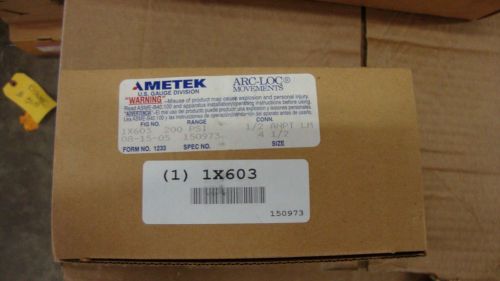 U.s. gauge pressure gauge, process, 4 1/2 in, 200 psi  1x603  1/2 anpt lm amtek for sale