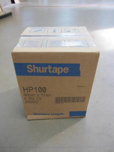 Shurtape hp 100 carton tape ~ clear ~ 48mm x 914m ~ 6 packages for sale