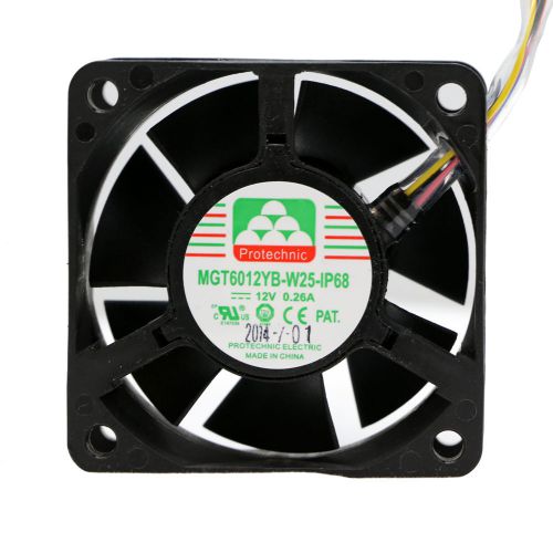 Protechnic 60mm IP68 Waterproof Fan MGT6012YB-W25 IP68  12VDC 27.28 CFM