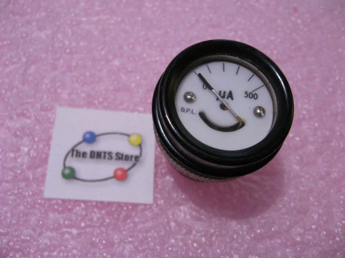 Vintage Panel Meter 0-500 DC Micro-amperes uA 1 inch dial - USED