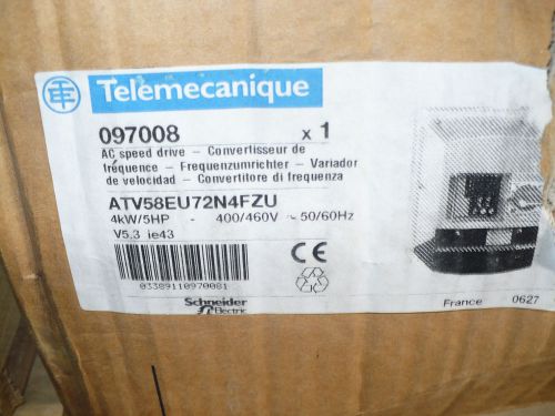 Schneider ATV58EU72N4F2U, AC Variable Frequency Drive, VFD, 5HP, 400-460V, New